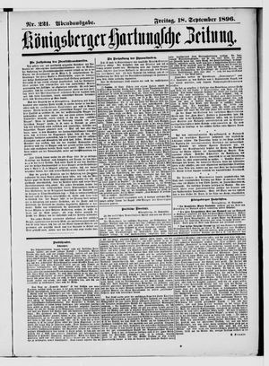 Königsberger Hartungsche Zeitung vom 18.09.1896