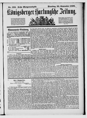 Königsberger Hartungsche Zeitung vom 22.09.1896