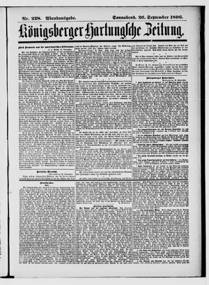 Königsberger Hartungsche Zeitung vom 26.09.1896
