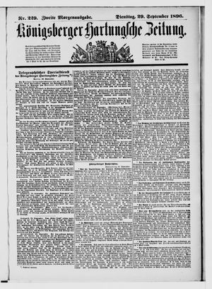 Königsberger Hartungsche Zeitung on Sep 29, 1896