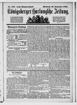 Königsberger Hartungsche Zeitung vom 30.09.1896