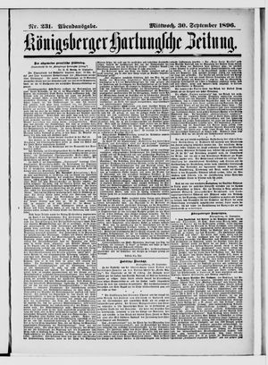 Königsberger Hartungsche Zeitung vom 30.09.1896