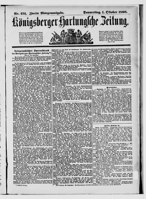 Königsberger Hartungsche Zeitung vom 01.10.1896