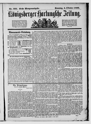Königsberger Hartungsche Zeitung on Oct 4, 1896