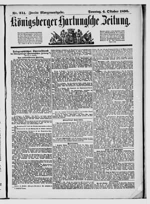 Königsberger Hartungsche Zeitung on Oct 4, 1896