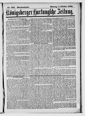 Königsberger Hartungsche Zeitung vom 05.10.1896