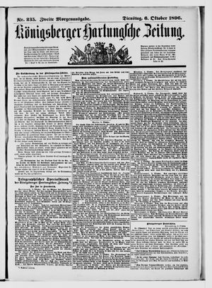 Königsberger Hartungsche Zeitung vom 06.10.1896