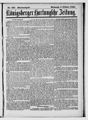 Königsberger Hartungsche Zeitung vom 07.10.1896