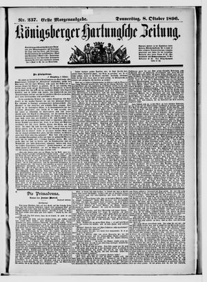 Königsberger Hartungsche Zeitung vom 08.10.1896