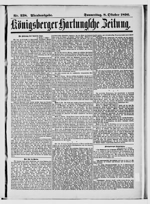 Königsberger Hartungsche Zeitung vom 08.10.1896
