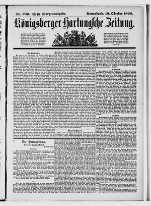 Königsberger Hartungsche Zeitung vom 10.10.1896