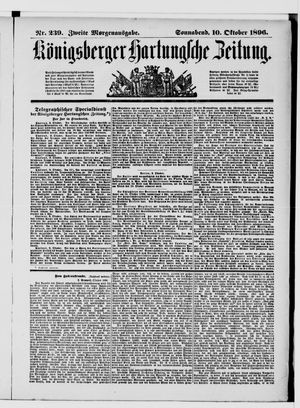 Königsberger Hartungsche Zeitung vom 10.10.1896