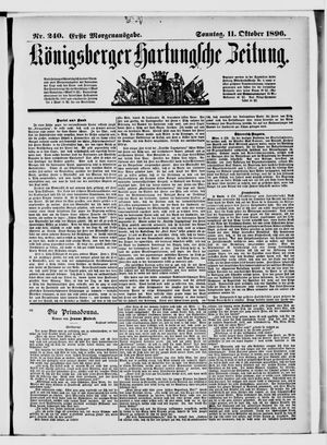 Königsberger Hartungsche Zeitung vom 11.10.1896