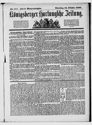 Königsberger Hartungsche Zeitung vom 13.10.1896