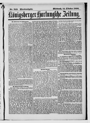 Königsberger Hartungsche Zeitung vom 14.10.1896
