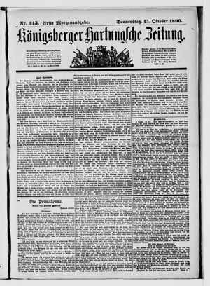 Königsberger Hartungsche Zeitung vom 15.10.1896