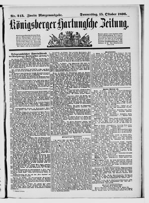 Königsberger Hartungsche Zeitung vom 15.10.1896