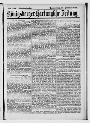 Königsberger Hartungsche Zeitung vom 15.10.1896