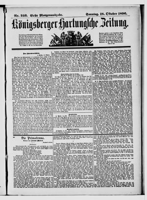 Königsberger Hartungsche Zeitung vom 18.10.1896