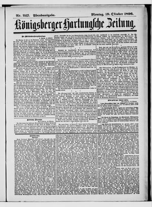 Königsberger Hartungsche Zeitung vom 19.10.1896