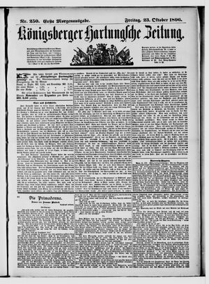 Königsberger Hartungsche Zeitung vom 23.10.1896