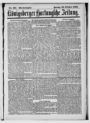 Königsberger Hartungsche Zeitung vom 23.10.1896