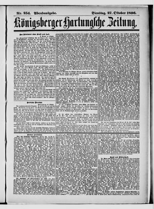 Königsberger Hartungsche Zeitung on Oct 27, 1896
