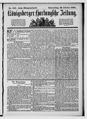 Königsberger Hartungsche Zeitung vom 29.10.1896