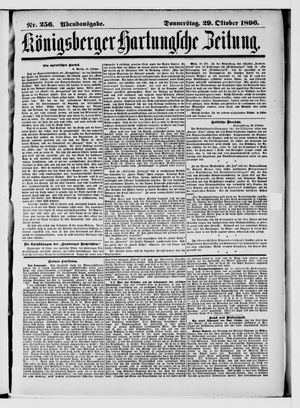 Königsberger Hartungsche Zeitung vom 29.10.1896