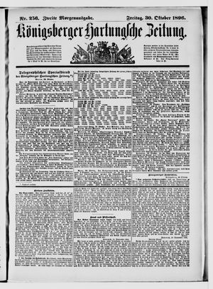 Königsberger Hartungsche Zeitung vom 30.10.1896