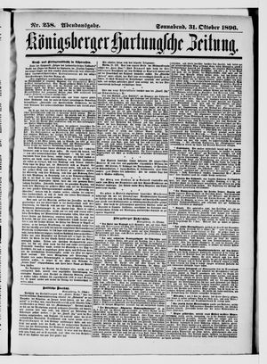 Königsberger Hartungsche Zeitung vom 31.10.1896