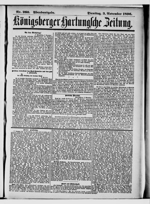 Königsberger Hartungsche Zeitung vom 03.11.1896