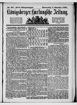 Königsberger Hartungsche Zeitung vom 05.11.1896