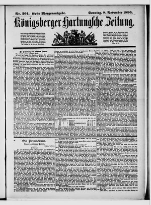Königsberger Hartungsche Zeitung vom 08.11.1896
