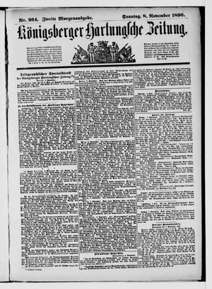 Königsberger Hartungsche Zeitung vom 08.11.1896