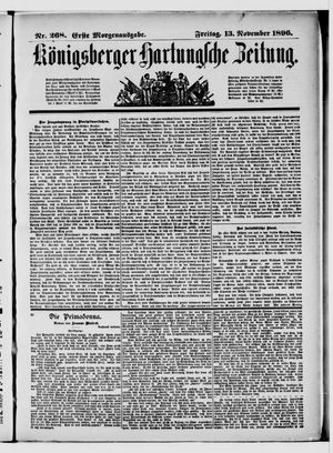 Königsberger Hartungsche Zeitung vom 13.11.1896