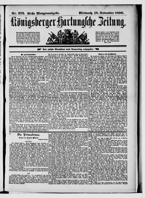 Königsberger Hartungsche Zeitung vom 18.11.1896