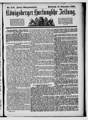 Königsberger Hartungsche Zeitung vom 18.11.1896
