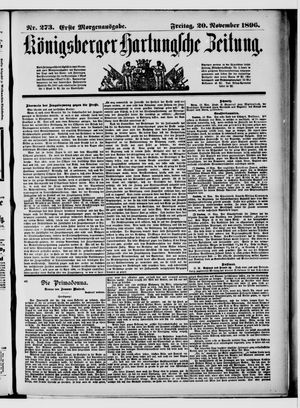 Königsberger Hartungsche Zeitung vom 20.11.1896