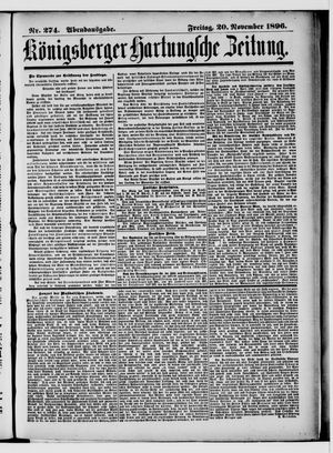 Königsberger Hartungsche Zeitung vom 20.11.1896