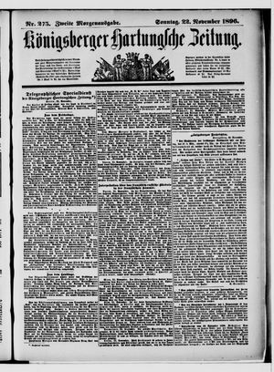 Königsberger Hartungsche Zeitung vom 22.11.1896