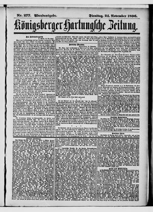Königsberger Hartungsche Zeitung vom 24.11.1896