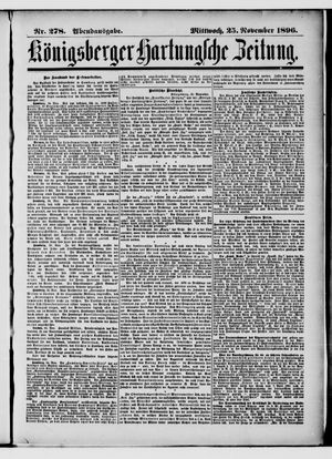 Königsberger Hartungsche Zeitung vom 25.11.1896