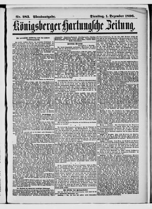 Königsberger Hartungsche Zeitung vom 01.12.1896