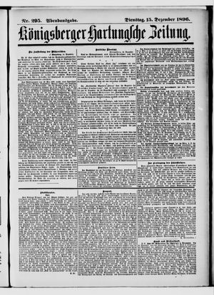 Königsberger Hartungsche Zeitung on Dec 15, 1896