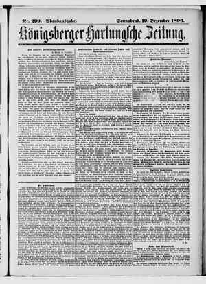 Königsberger Hartungsche Zeitung vom 19.12.1896