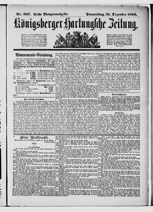 Königsberger Hartungsche Zeitung vom 31.12.1896