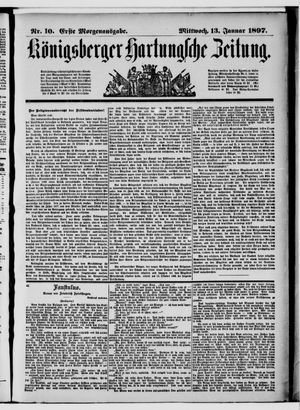 Königsberger Hartungsche Zeitung vom 13.01.1897