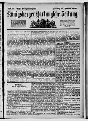 Königsberger Hartungsche Zeitung vom 15.01.1897