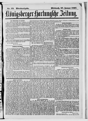 Königsberger Hartungsche Zeitung vom 27.01.1897